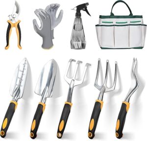 AIMORE 9-Piece Heavy Duty Gardening Tools Set