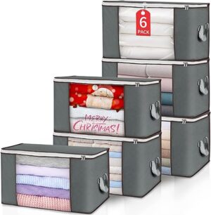 Budding Joy 90L Foldable Storage Bags, 6 Pack