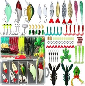 LASOCUHOO 94-Piece Fishing Lures and Bait Kit