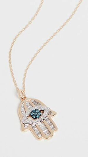 Adina Reyter 14k Baguette Hamsa Necklace