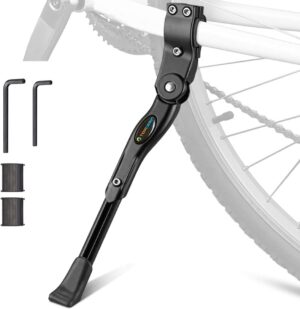 TOPCABIN Adjustable Aluminium Bike Kickstand (Black)