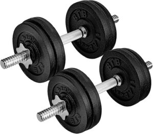 Yes4All Adjustable Dumbbell Set with Weight Plates