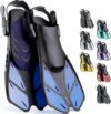 CAPAS Adjustable Travel Size Snorkel Swim Fins