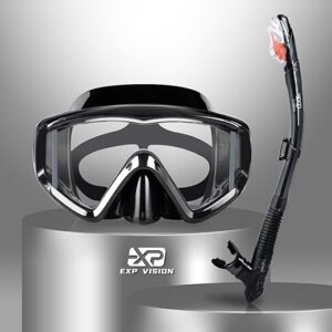 EXP VISION Adult Snorkel Set with Anti-Fog Mask