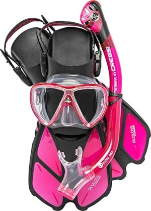 Cressi Adult Snorkel Set with Mask, Fins