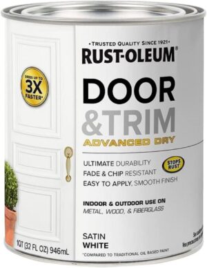 Rust-Oleum Advanced Dry Door and Trim Paint, Satin White