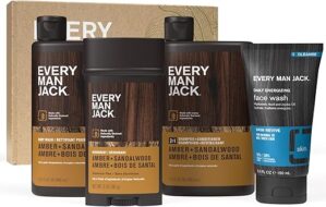 Every Man Jack Amber + Sandalwood Bath and Body Gift Set