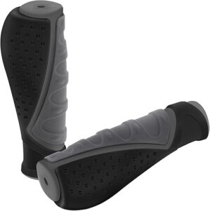 TRELC Antislip Bicycle Handlebars Grips Protector (Black+Grey)