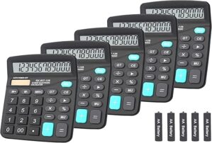 BESTWYA 12-Digit Dual Power Calculators