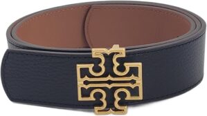 Tory Burch Britten Logo Tan Belt