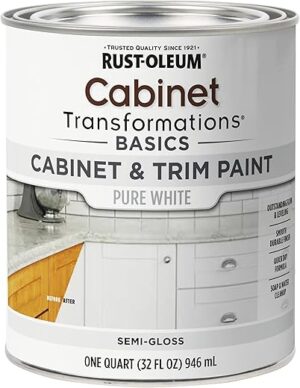 Rust-Oleum Cabinet & Trim Paint, Pure White, Quart
