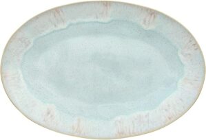 Casafina Ceramic Stoneware 18'' Oval Platter, Sea Blue