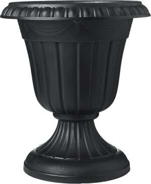 Arcadia Classic Black Plastic Urn Planter