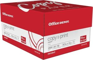 Office Depot Copy Print Paper, 8.5"x11", 500 Sheets