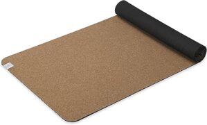 Gaiam Cork Yoga Mat - Non-Slip, Sweat-Resistant