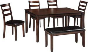 Signature Design by Ashley Coviar 6 Piece Dining Set, Dark Brown