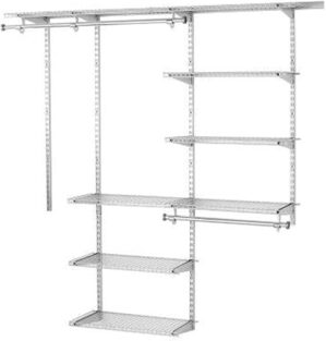 Rubbermaid Deluxe Adjustable Closet Kit, 3-6 Ft