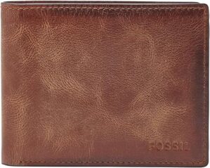Fossil Derrick Leather RFID-Blocking Bifold Wallet