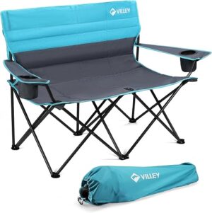 VILLEY Double Camping Chair, Extra Wide Loveseat