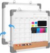 VUSIGN Double-Sided Magnetic Calendar and Cork Board