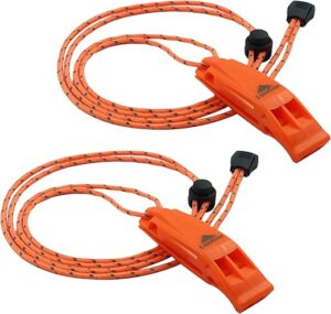 LuxoGear Emergency Safety Whistles with Lanyard