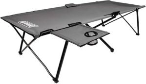 Coleman Extra Wide Camping Cot with Side Table