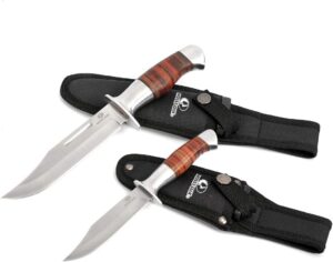 Mossy Oak Fixed Blade Bowie Knife with Leather Handle
