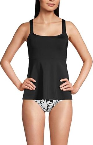 Lands' End Flutter Scoop Neck Tankini Top