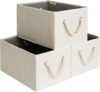 StorageWorks Foldable Fabric Storage Baskets, 3-Pack
