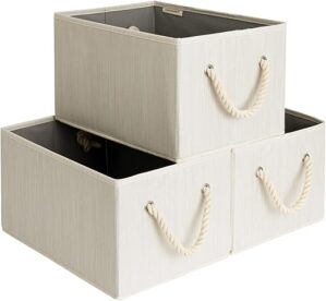 StorageWorks Foldable Fabric Storage Baskets, 3-Pack