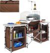 VEVOR Folding Outdoor Cooking Table with Storage