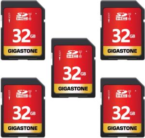 Gigastone 32GB 5-Pack SDHC Memory Cards