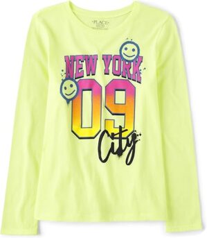The Children's Place Flower Unicorn Long Sleeve Tee