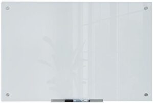 U Brands Glass Dry Erase Board, 35″x23″, Frameless