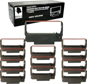 GORILLA SUPPLY GORILLA SUPPLY ERC30/34/38 Ink Ribbon, 12-Pack
