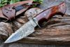 BIGCAT ROAR Handmade Damascus Hunting Knife with Sheath