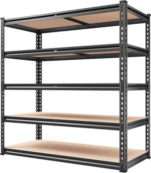 REIBII Heavy Duty 2000LBS 5-Tier Garage Shelving