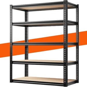 REIBII Heavy Duty 5-Tier Adjustable Metal Shelving