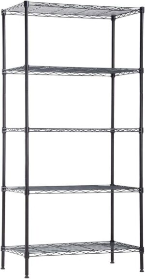 BestOffice Heavy Duty Wire Shelving Unit (Black)