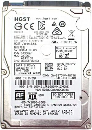 HGST 1TB 7.2K RPM 2.5" SATA HDD