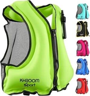 Khroom Inflatable Snorkel Vest for Adults & Teens