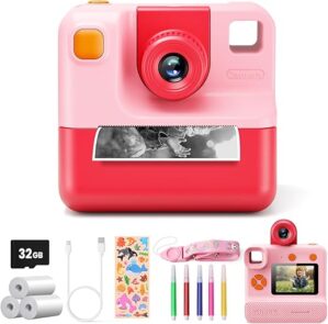 GREENKINDER Instant Print Kids Camera with 32G TF