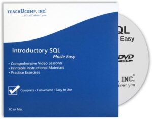 TeachUcomp, Inc. Introductory SQL Video Tutorial and Manual
