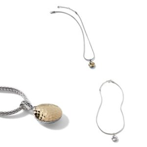 John Hardy Dot Hammered Reversible Pendant Necklace