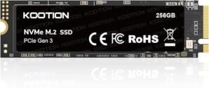 KOOTION 256GB NVMe M.2 PCIe SSD