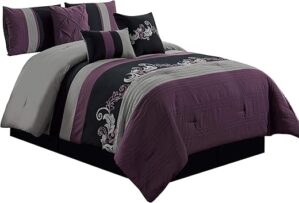 Chezmoi Collection Luxury Leaves Scroll King Comforter Set