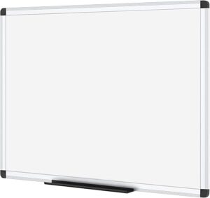 VIZ-PRO Magnetic Dry Erase Board, 36×24, Silver Frame