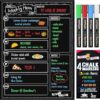 CHALKY CROWN Magnetic Dry Erase Menu Board with Markers