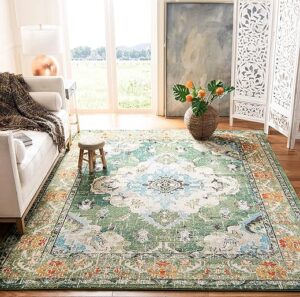 Medallion Distressed Area Rug, 10' x 14'