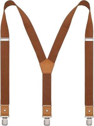 ZXEROYM Men's Adjustable Y-Back Elastic Suspenders